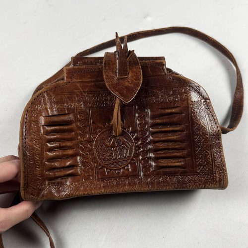 Vintage brown genuine - vintage, leather