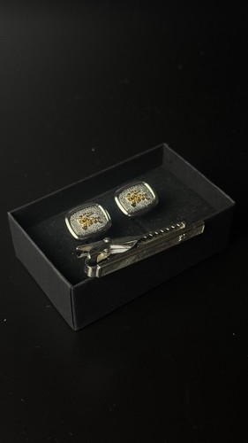 Vintage burberry cufflinks tie - burberry,