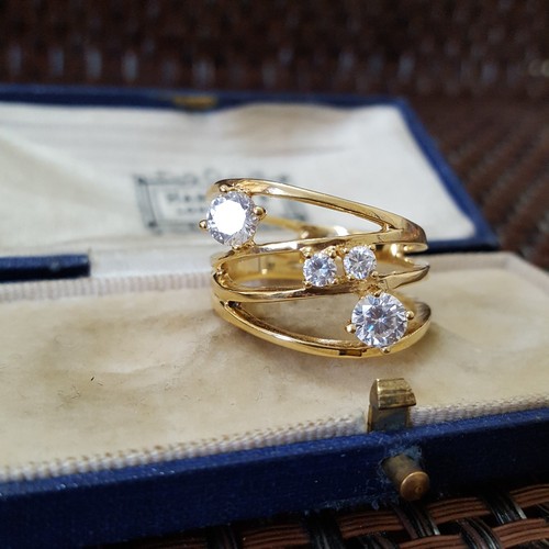 Diamonique gold plated - gold,