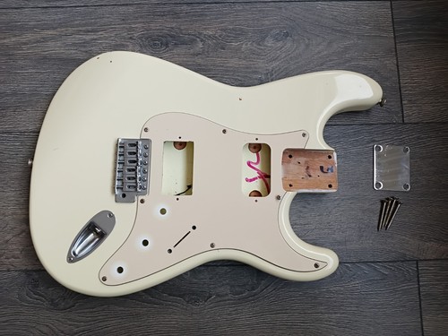 Aged white stratocaster - aged, strat