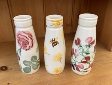 Three Emma Bridgewater Milk Bottle Shaped Designs. In Excellent Condition.