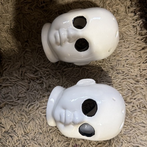 Pair creepy ceramic dolls head - pair,