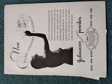 Sk90 Ephemera 1940s Advert Johnson's Baby Powder