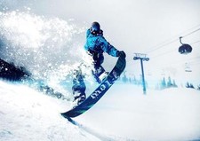 SNOWSKATE SNOWBOARD POSTER Skiing Snowboarding Wall Art Photo Poster A3 A4 