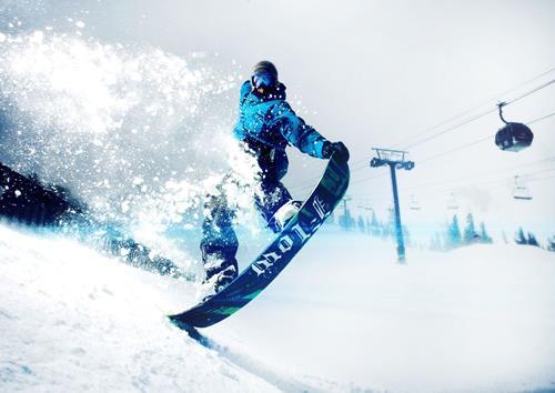 Snowskate snowboard poster - snowskate,