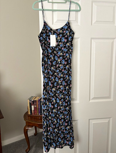 Mango black flora - slip, dress