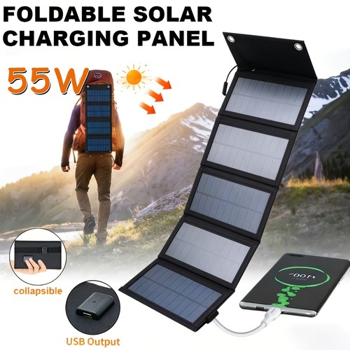 Portable foldable 55w solar - foldable,