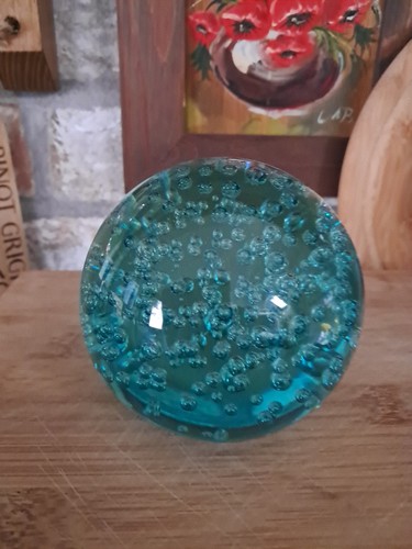 Large vintage turquoise bubble - large,