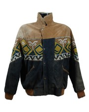 Vintage Suede Leather Aztec