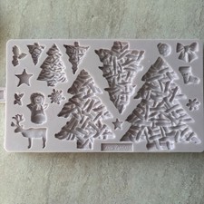 Karen Davies Wicker trees Christmas silicone mould...USED ONCE