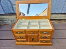 Vintage Jewellery Wooden Chest of Drawers Jewellery Box