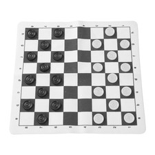Checkers Game PU Leather Board