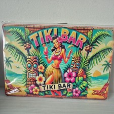 Vintage Tiki Time Wall Plaque