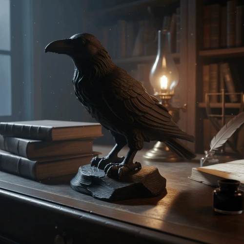 Ravens rest figurine black - ravens,