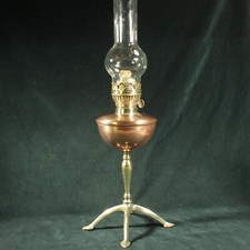 WAS BENSON & Co LTD OIL LAMP ARTS & CRAFTS COPPER & BRASS signed