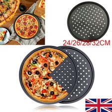 Pizza Tray Non-Stick 24-32CM Pizza Pan with Holes Perforated Baking Oven Tray