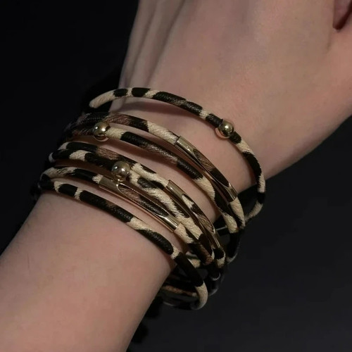 Leather bracelets bangles - leather,