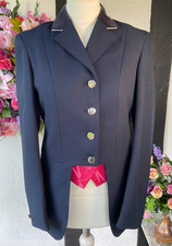 Mears Dressage Show Coat Jacket Women's Size 34" Blue Red Equestrian