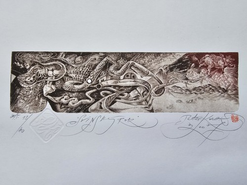 Peter kocák original etching - kocák,