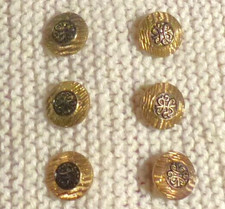 6 Vintage unusual plastic gold