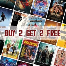 Classic & New - Blockbuster Movie Posters | Official Cinema Wall Art - A4 A3