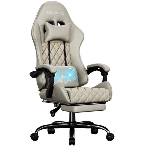 Gaming chair with footrest - chair,