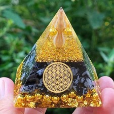 Natural Crystal Stone Orgone Orgonite Pyramid Reiki Healing Energy Meditation