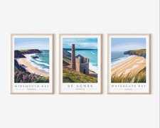 Cornwall Beach Print Set -