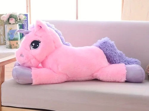 60cm giant pink unicorn plush - 60cm,