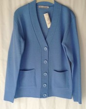 NEW LADIES ACRYLIC KNITTED V NECK PLAIN CARDIGAN WITH POCKETS*22 COLOURS*6 SIZES