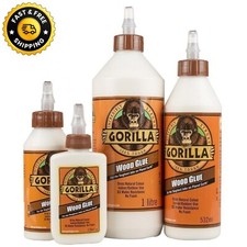 Gorilla Wood Glue Water Resistant Adhesive PVA White Strong Fast Dry Timber Bond