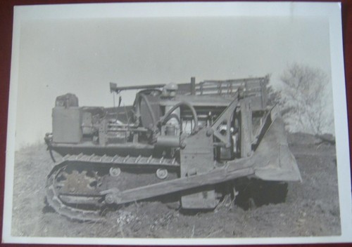 Antique photo bulldozer - antique,