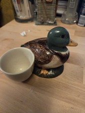 Quail ceramic egg cup mallard - quail,