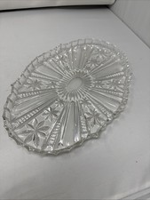 Cut Glass Platter Serving Dish