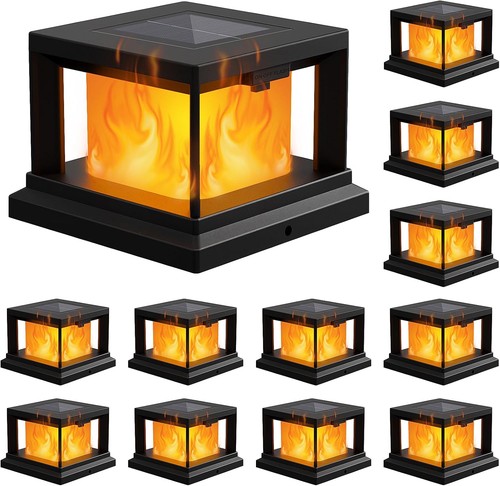 Flickering flame solar post - flame,