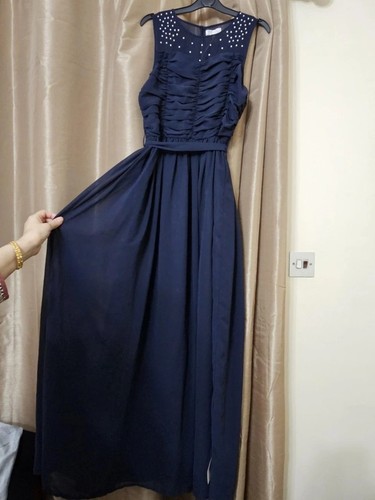 Chiffon navy bridesmaid - bridesmaid, or