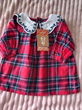Baby Girls Red Tartan dress in