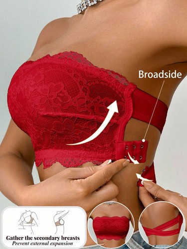Elegant lace bandeau bra