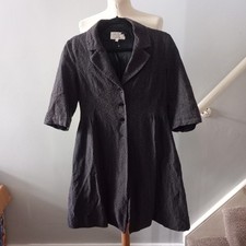 Women's Avoca Anthology Black Patterned Soft Coat Jacket Size UK Size 12