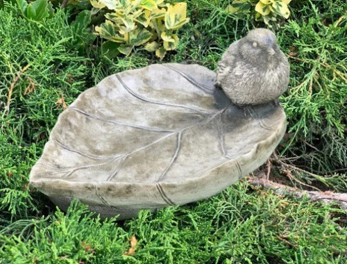 Stone bird bath bowl - , concrete