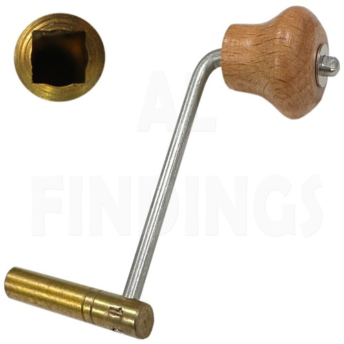 Brass crank winding key - winding, for
