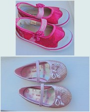 Baby Girl Mary Jane Shoes Princess Sparkling Size 6 (EUR 23) Pink