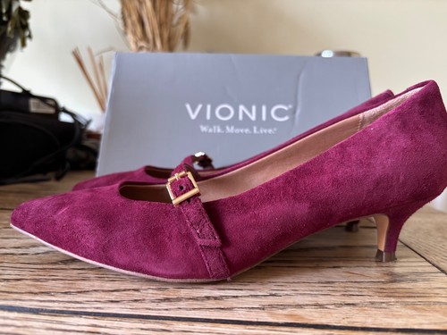 Maroon red shoes vionic - maroon,