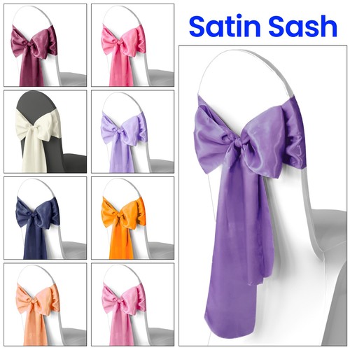 Satin chair sashes - chair, wedding