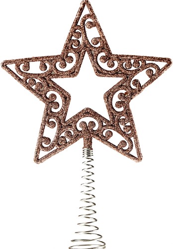 Rose gold star 14cm - gold, christmas