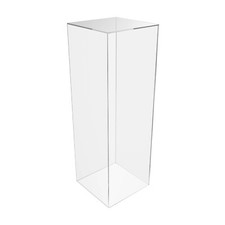 Acrylic Pedestal Plinths Display Stands - Clear White Black Mirror & Coloured