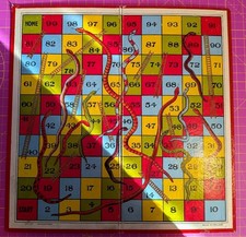 Snakes & Ladders game board -