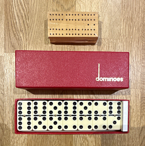 New dominoes set - dominoes, box