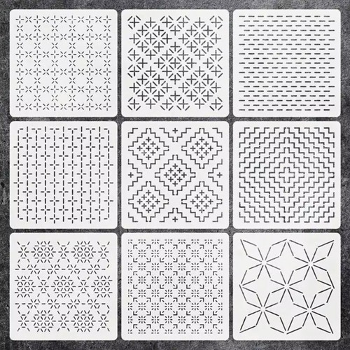 Sashiko stitching templates - sashiko,