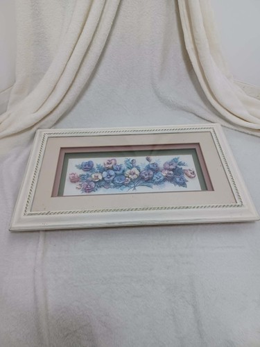 Vintage framed floral wall art - framed,